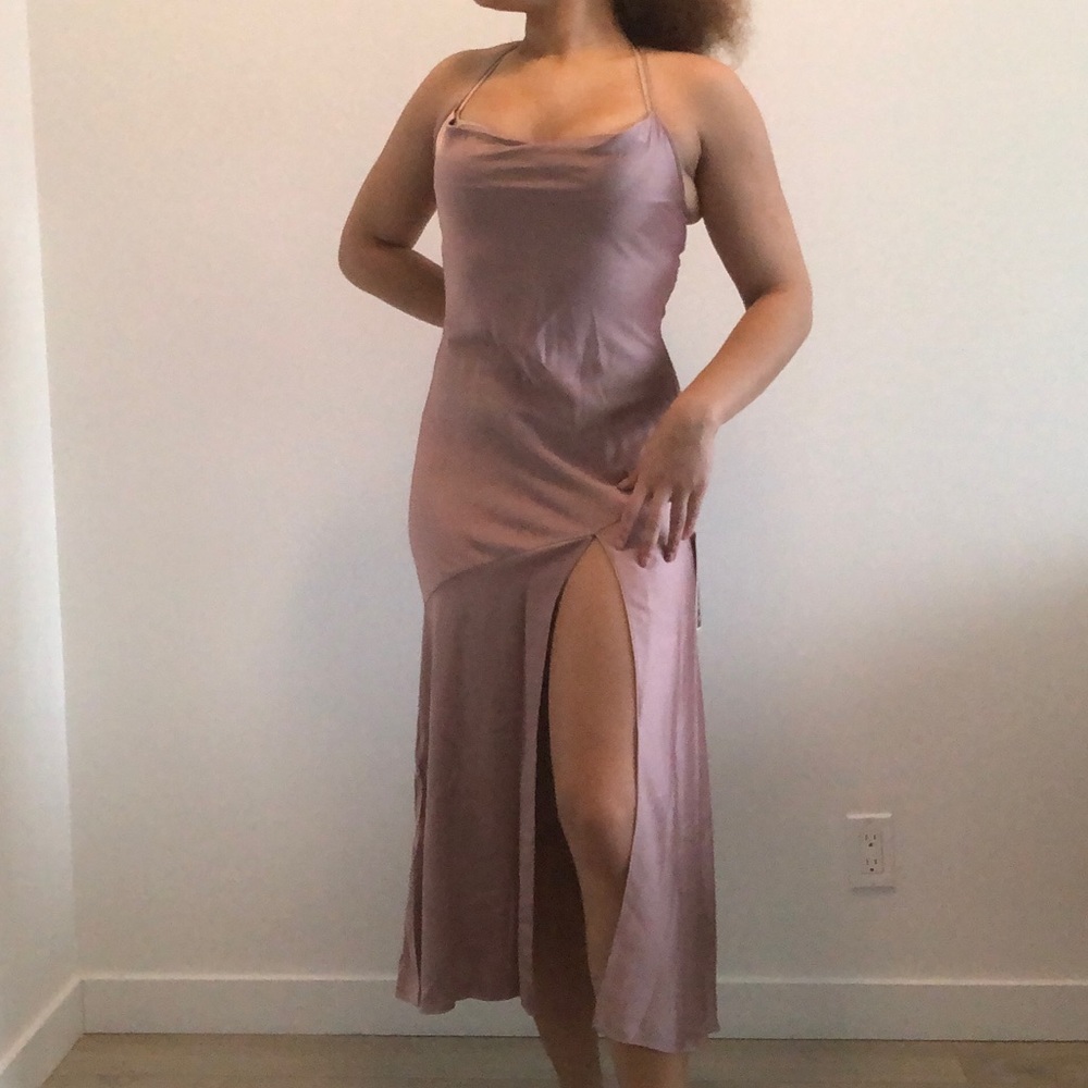 🆕 EVER NEW Pink Satin Evening Dress